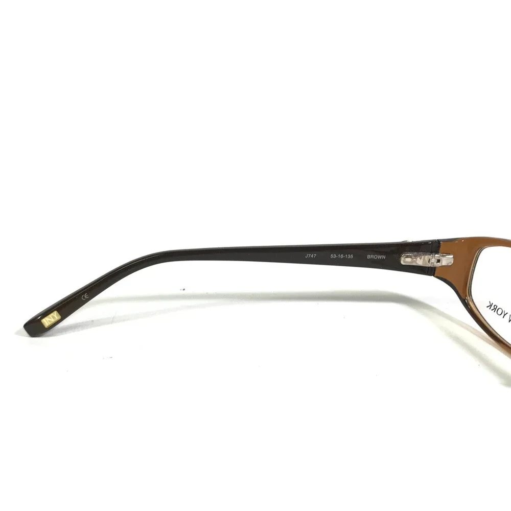Jones New York Eyeglasses Frames J747 BROWN Rectangular Full Rim 53-16-135